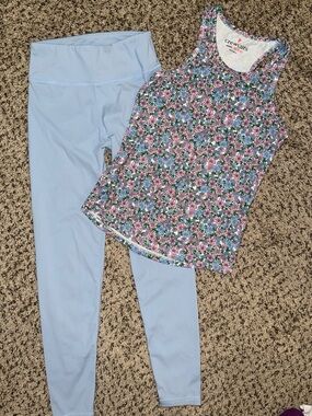 Crewcuts Floral Tank & Leggings- Girls Active Set